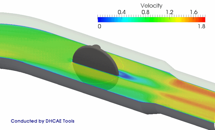 OpenFOAM CFD simulation – general flow (butterfly valve)