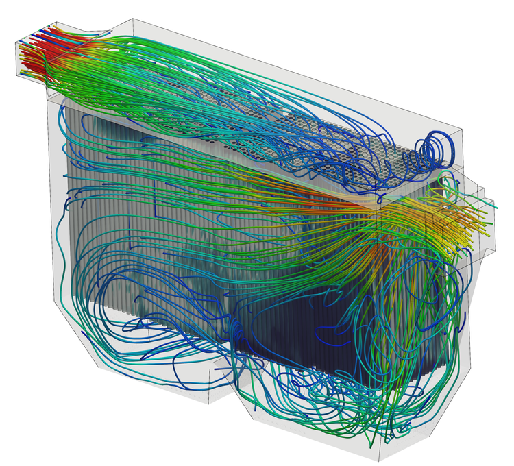 OpenFOAM macro filter simulation – bag filter plant model