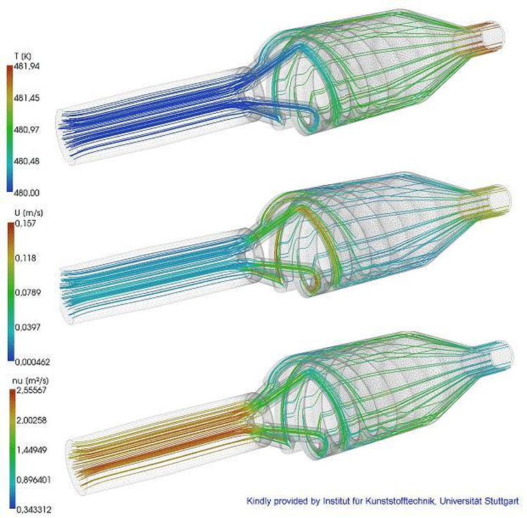 OpenFOAM polymer extrusion simulation – extrusion die 1