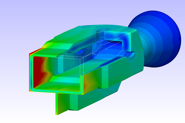 OpenFOAM polymer extrusion simulation – extrusion die 2
